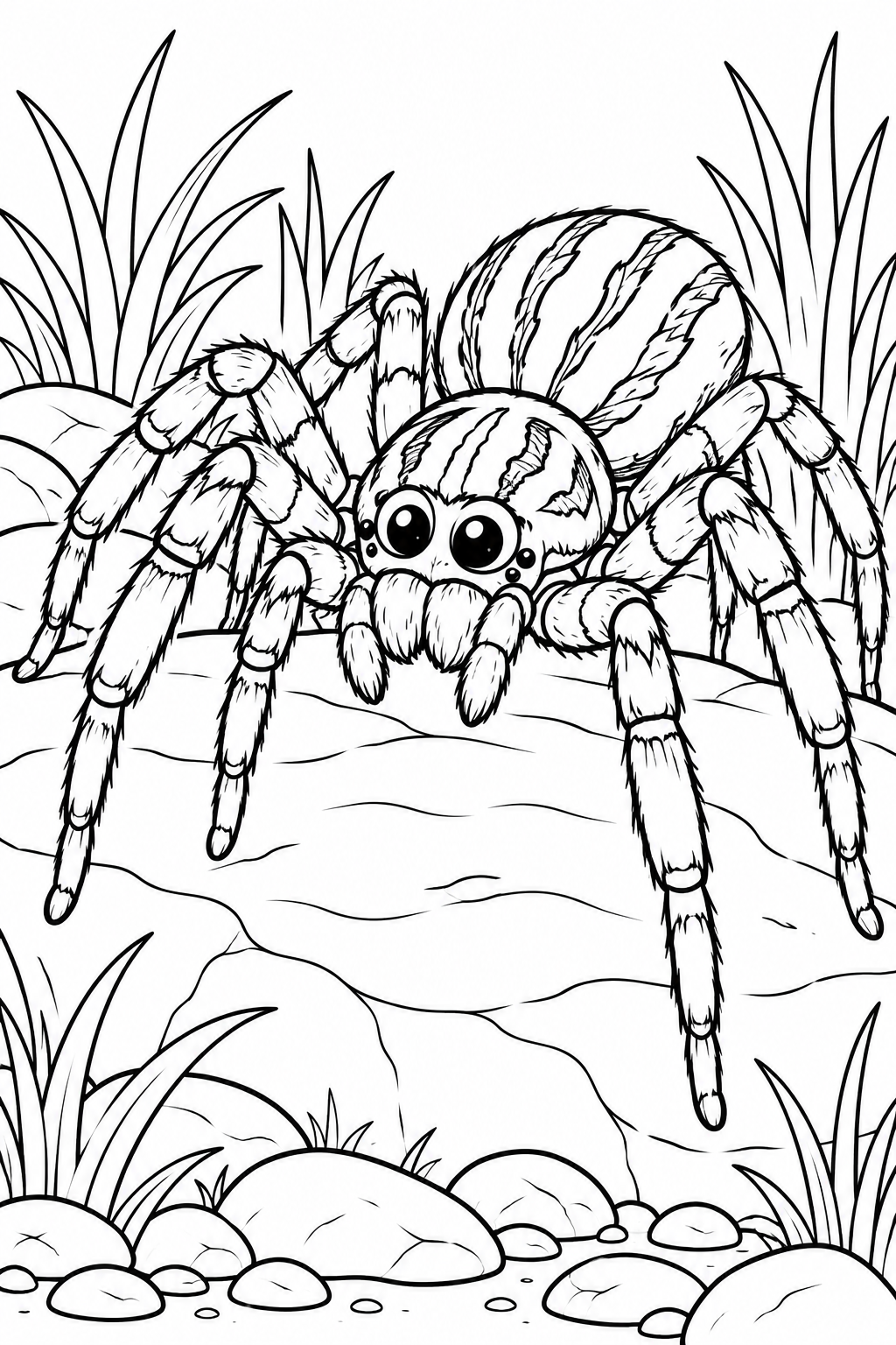 Wolf Spider Coloring Page