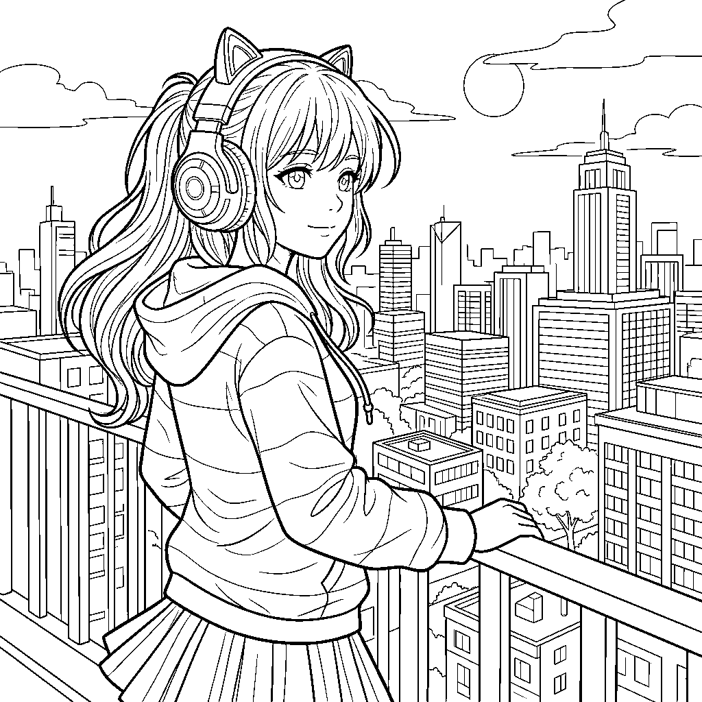 Girl Overlooking the City