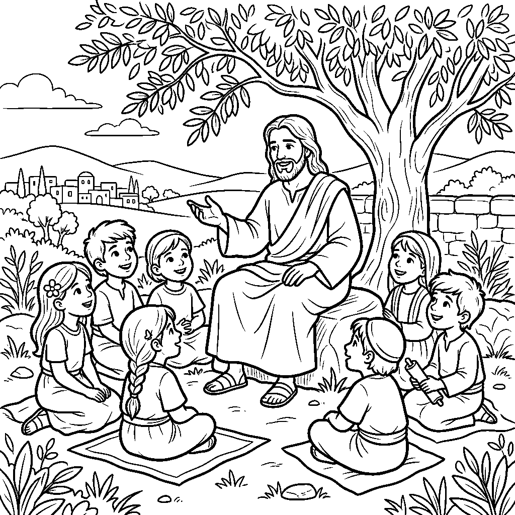 Jesus Teaches the Children