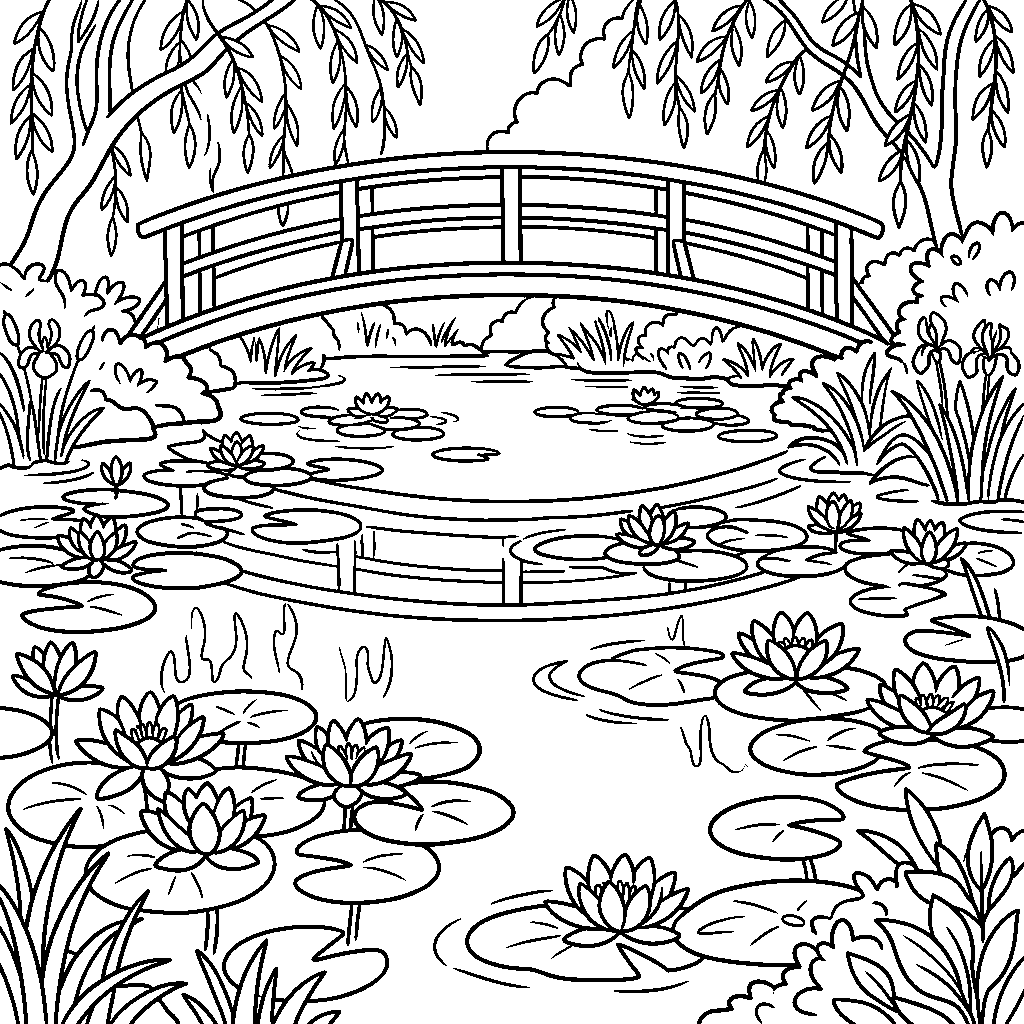 The Japanese Footbridge by Claude Monet