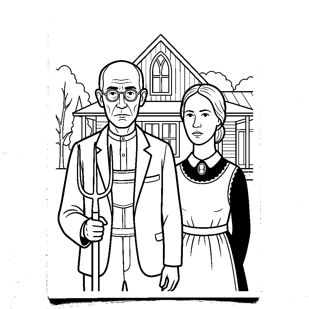 American Gothic by Grant Wood