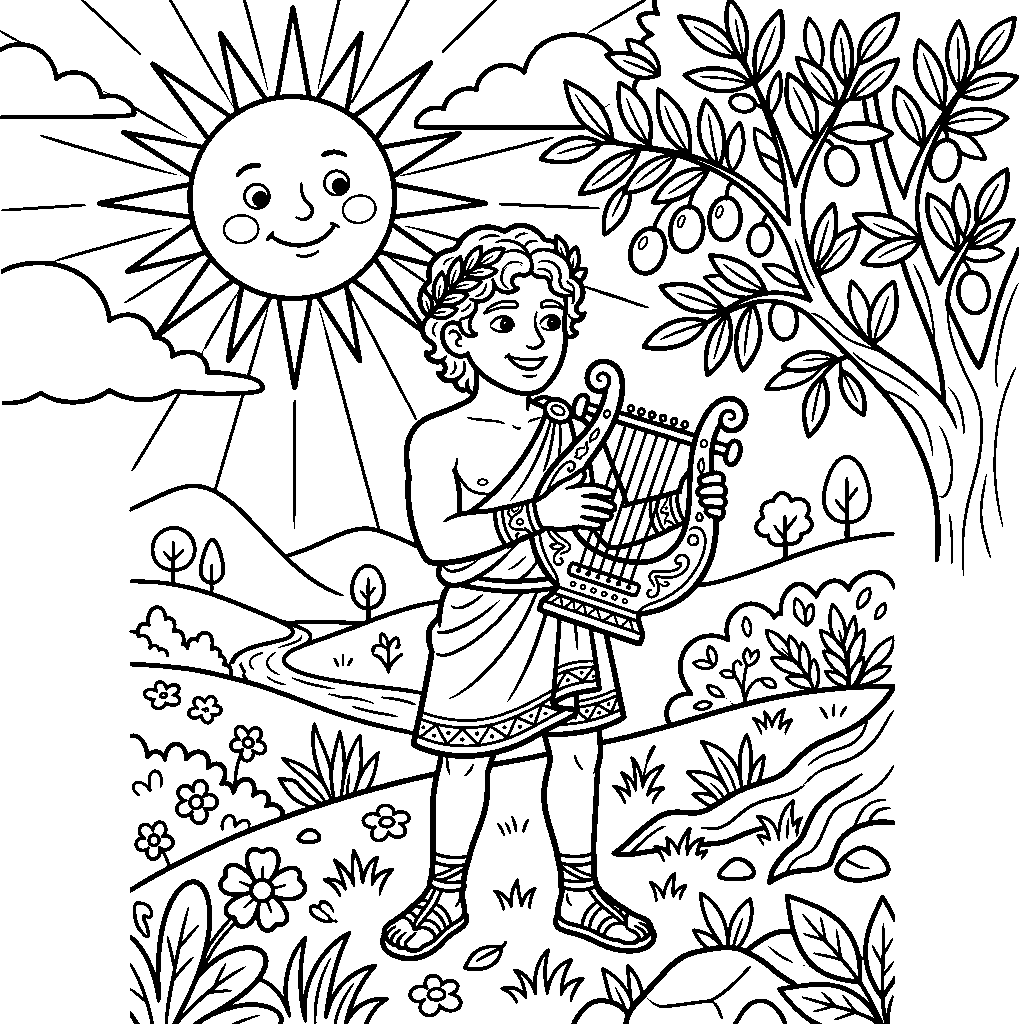 Apollo Playing a Lyre
