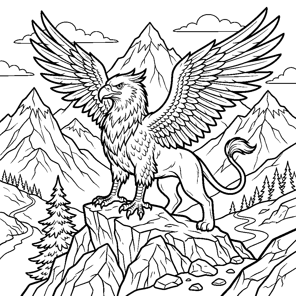 Pegasus on a Mountain